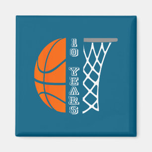 Íman Gif de aniversário de basquete infantil para menin