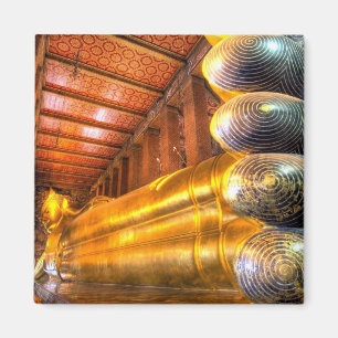 Íman Gigante Buda reclinado dentro do templo, Wat Pho,