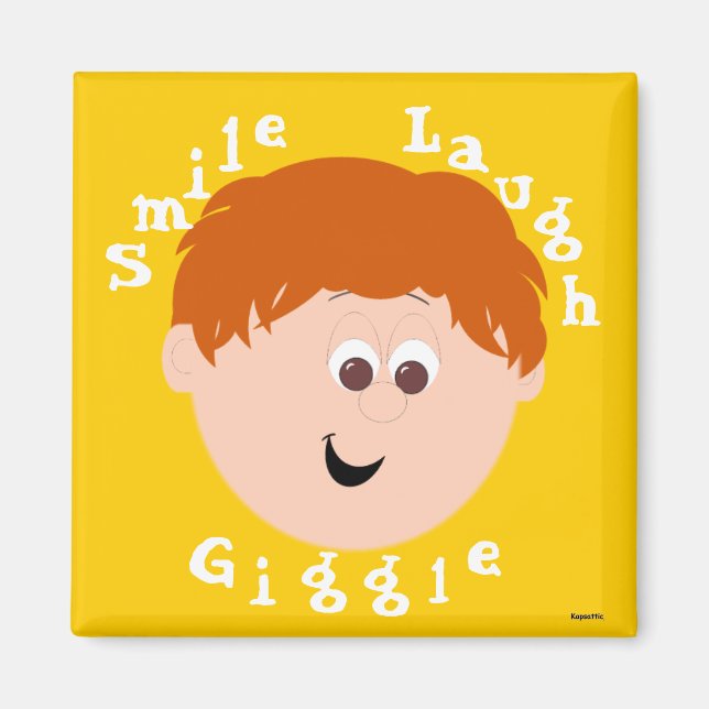 Íman Giggle Faces Boy Redhead (Frente)