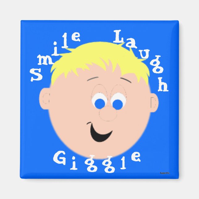 Íman Giggle Roça Olho Azul Louro (Frente)