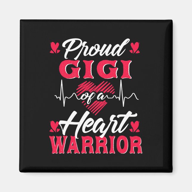 Íman Gigi De Uma Consciência De Chd Guerreira Do Coraçã (Frente)