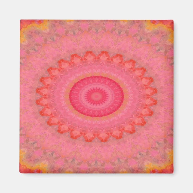 Íman Gigi Pink, Orange e Yellow Mandala (Frente)