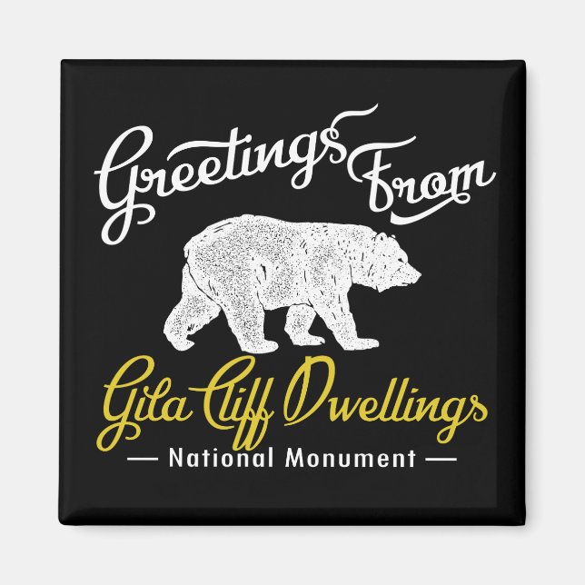 Íman Gila Cliff Dwellings National Monuuument Bear (Frente)