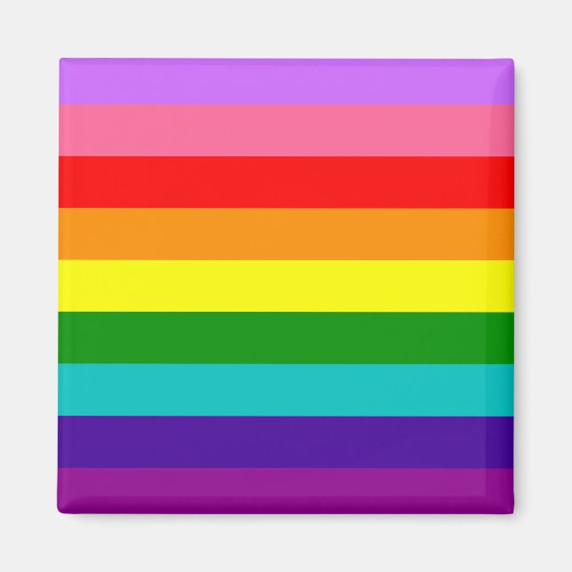 Íman Gilbert Baker’s 9-Stripe Rainbow Flag  (Frente)