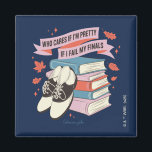 Íman Gilmore Girls Finals Quote Design<br><div class="desc">Celebrate Rory Gilmore’s bookish priorities with this charming Gilmore Girls design. Featuring her classic saddle shoes and a towering stack of colorful books, this illustration is topped with the witty banner quote: “Who cares if I’m pretty if I fail my finals.” Surrounded by autumn leaves and Stars Hollow flair, it’s...</div>