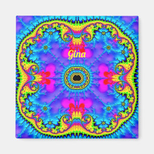 Íman GINA ~ 3D Design Fractal Fluoro Shades Magnet