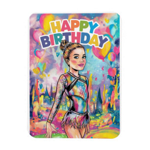Íman Ginástica colorida pintada aniversário personaliza
