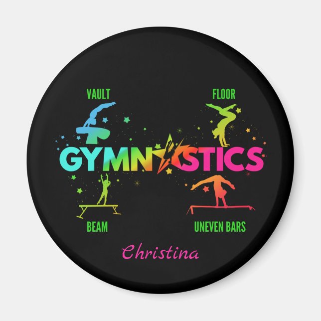Íman Ginástica Feminina Barras Trave Salto Solo (Frente)