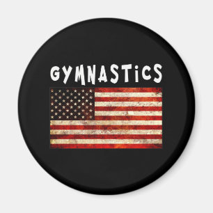 Íman Ginástica Grunge Americana Bandeira EUA