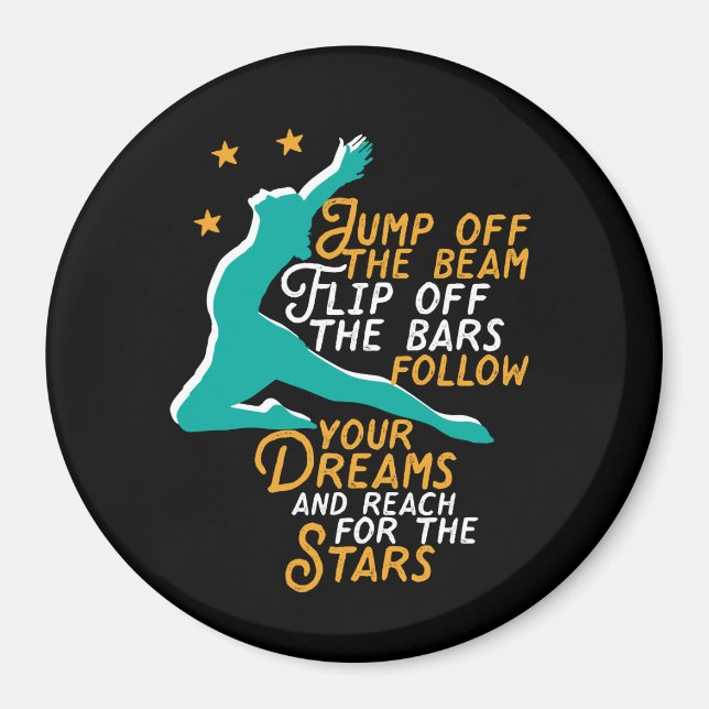 Íman Ginástica Inspiradora Menciona Gymnast (Frente)