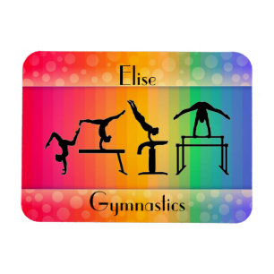 Íman Ginástica Rainbow com eventos de ginástica femin