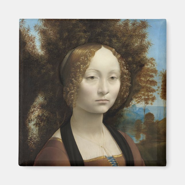 Íman Ginevra de' Benci por Leonardo Da Vinci (Frente)