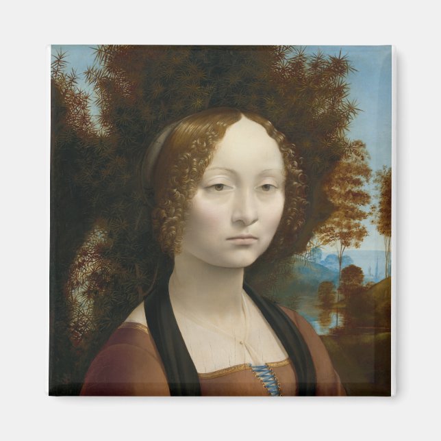 Íman Ginevra de Benci por Leonardo da Vinci (Frente)