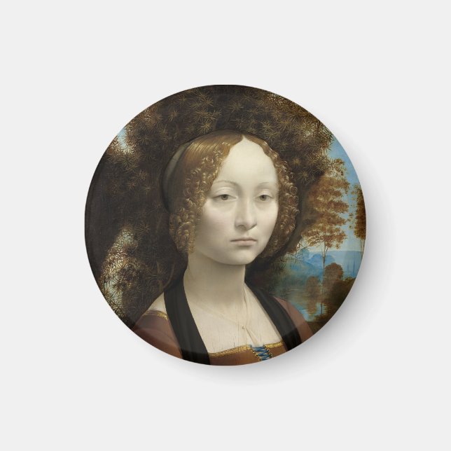 Íman Ginevra de' Benci por Leonardo Da Vinci (Frente)