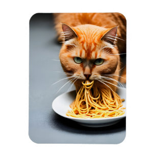 Íman Ginger Cat Eating Spagetti