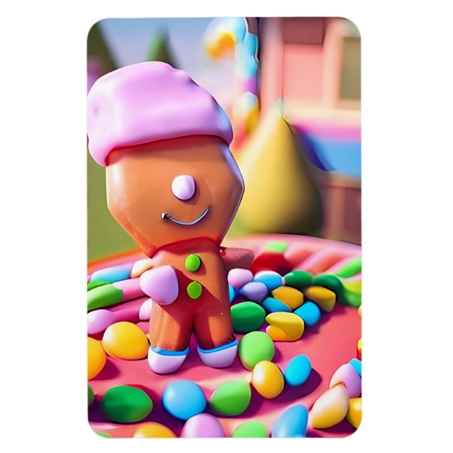 Íman Gingerbird Boy faz bem - Ken Gage Art (Vertical)