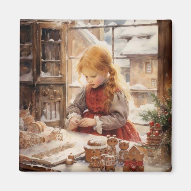 Íman Gingerbird Country Kitchen nº 2 ímã (Frente)