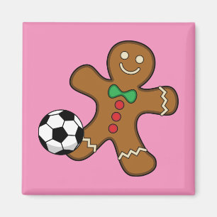 Íman Gingerbird Man Jogando Futebol