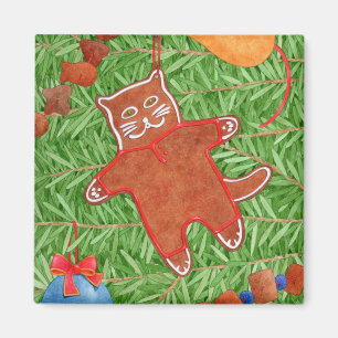 Íman GINGERBREAD GATINHO Square Magnet