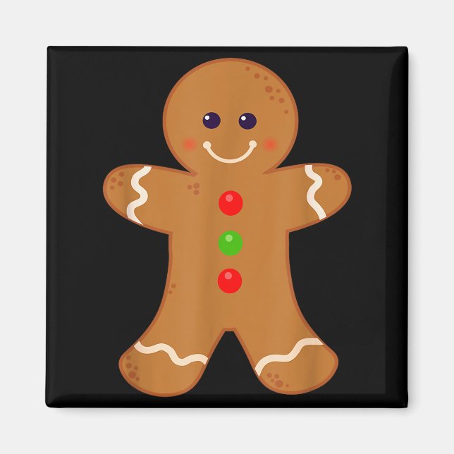 Íman Gingerbread Man Shirt Christmas Cookie Baking Holi (Frente)