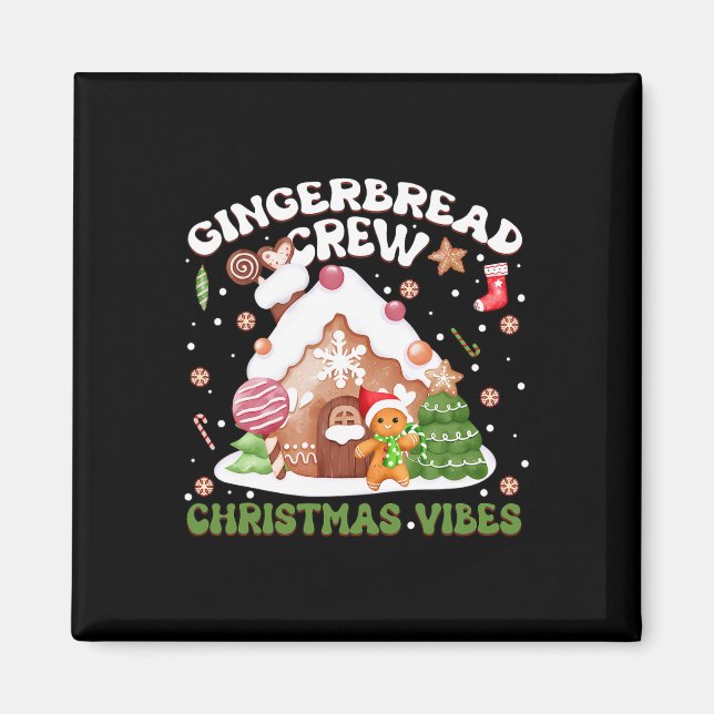 Íman Gingercake Crew Vibes de Natal Gingerbird Famil (Frente)