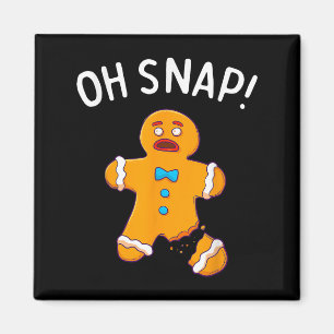 Íman Gingercake Man Oh Snap Natal Engraçado Cookie Bak