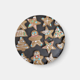 Íman Gingercake Men Cookies Round Magnet