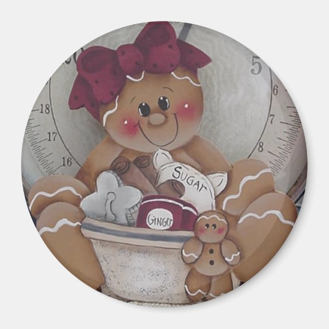 Íman Gingerpão Cookie Baker Magnet (Frente)
