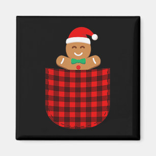 Íman Gingerpão Cookie Buffalo Red Xadrez Cket Christma