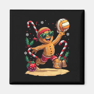 Íman Gingerpão jogando voleibol no Natal