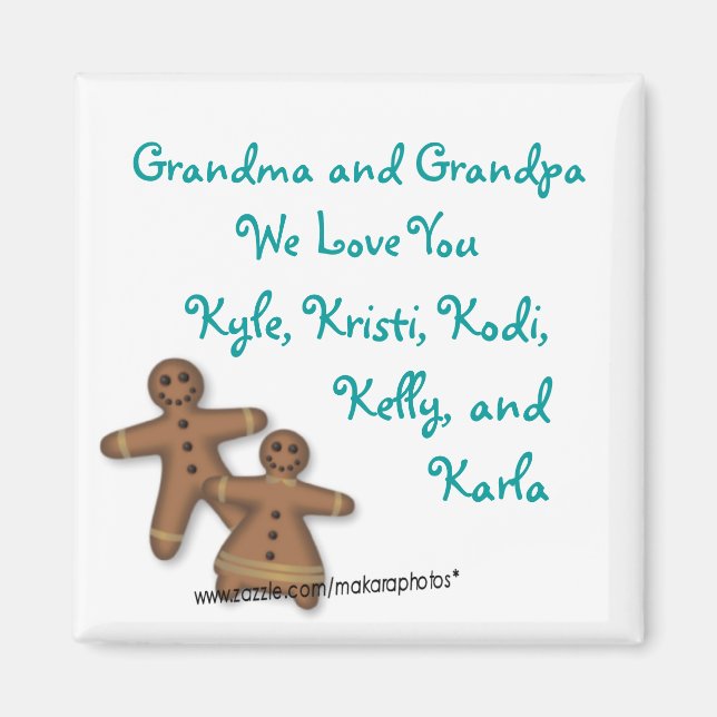 Íman GingerpãoPessoas personalizadas pelo magneto (Frente)