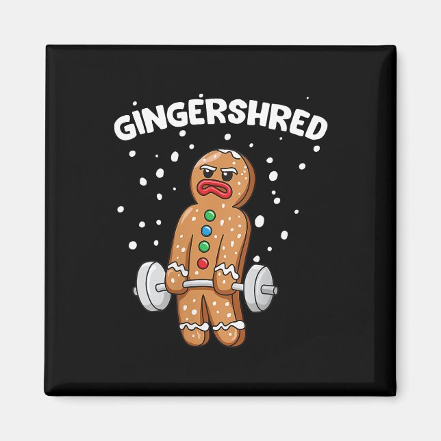 Íman Gingershred Funny Gingerbird Man Gym (Frente)