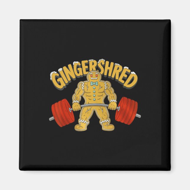 Íman Gingershred Funny Gingerbird Man Gym (Frente)