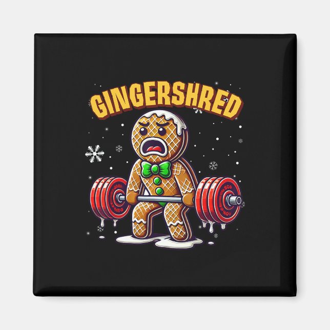 Íman Gingershred Funny Gingerbird Man Gym (Frente)