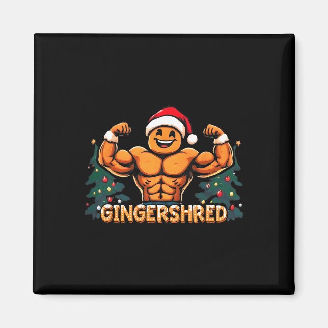 Íman Gingershred Funny Gingerbird Man Gym (Frente)