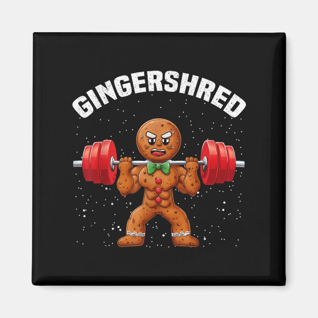 Íman Gingershred Funny Gingerbird Man Gym (Frente)