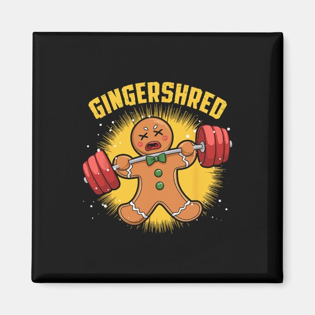 Íman Gingershred Funny Gingerbird Man Gym (Frente)