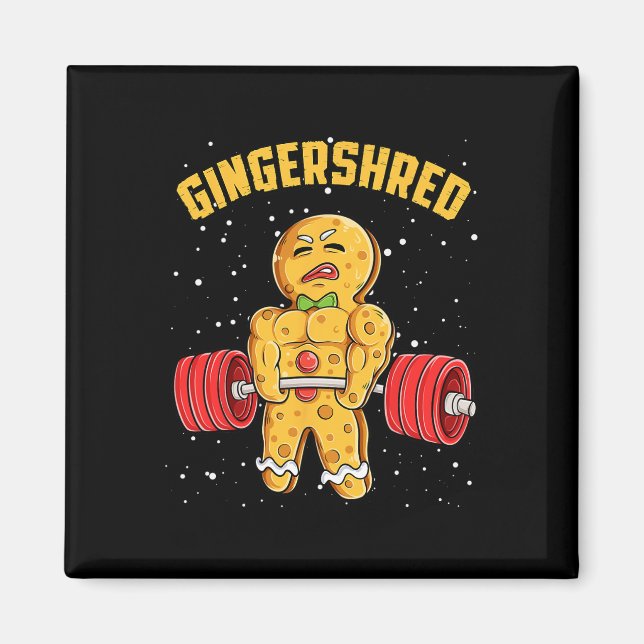 Íman Gingershred Funny Gingerbird Man Gym (Frente)
