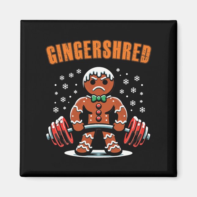 Íman Gingershred Funny Gingerbird Man Gym (Frente)