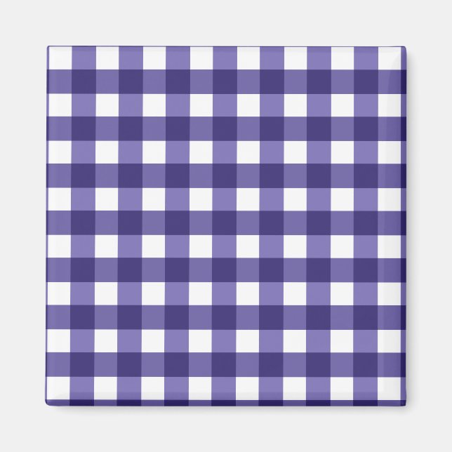 Íman Gingham azul marinho (Frente)