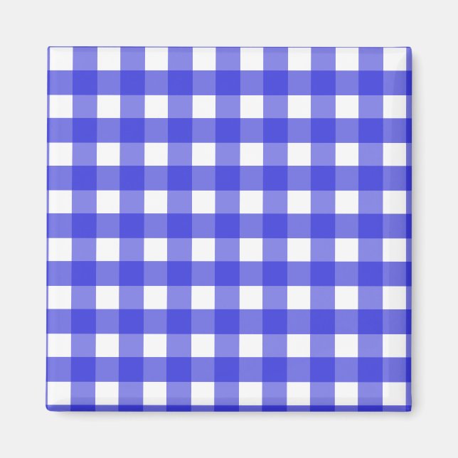 Íman Gingham azul-real (Frente)