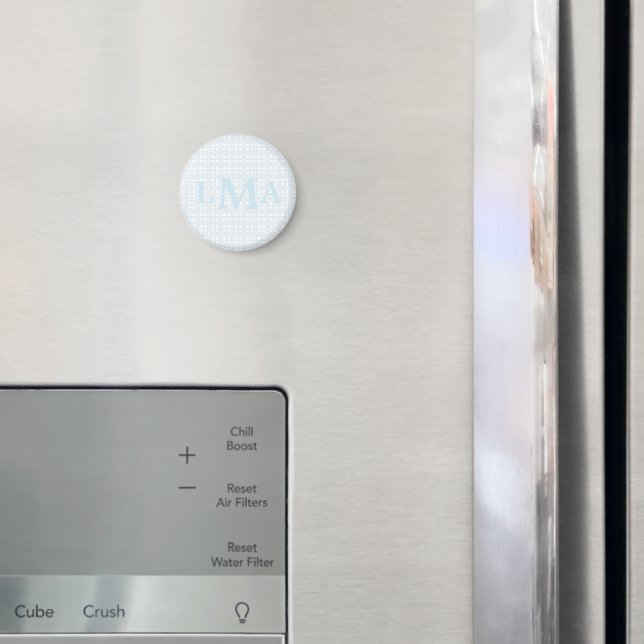 Íman Gingham de Monograma do Sul Préppy Formatura (In Situ (Fridge))