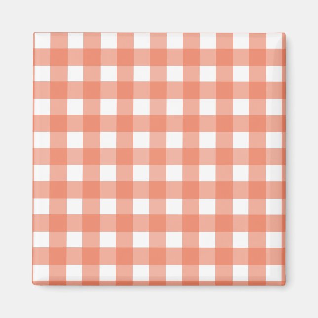 Íman Gingham laranja (Frente)