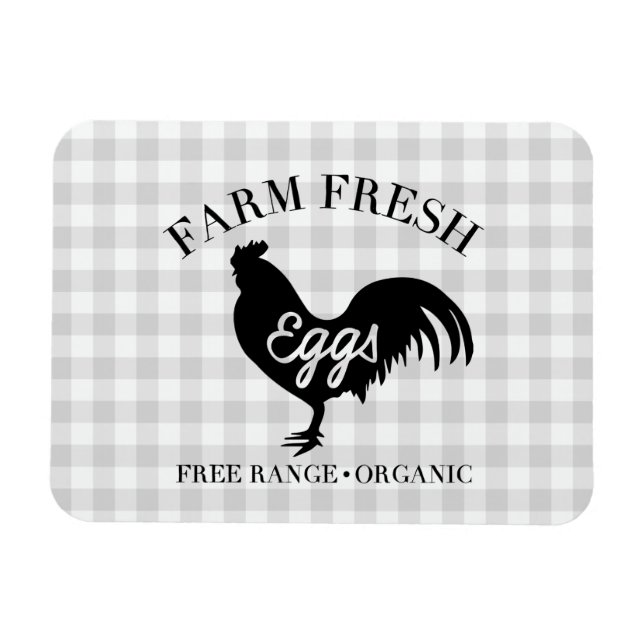 Íman Gingham, País de Frango Fresco fazenda (Horizontal)