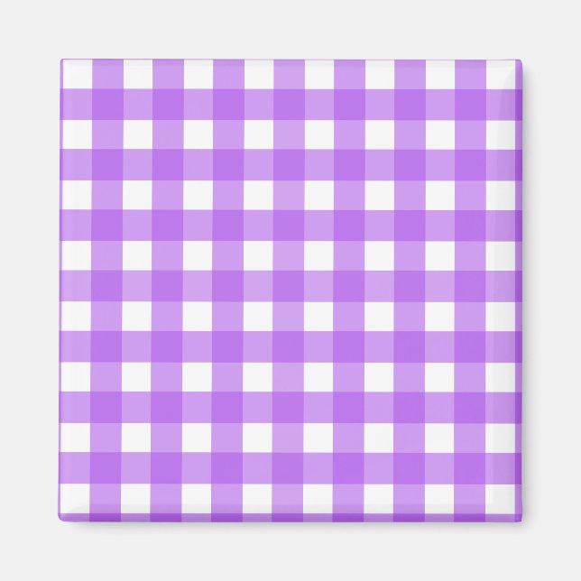 Íman Gingham roxo brilhante (Frente)