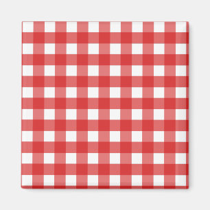 Íman Gingham vermelho