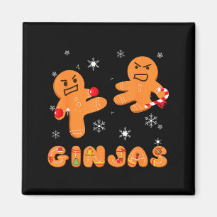 Íman Ginjas Gingerbread Ninjas Natal Feio Divertido