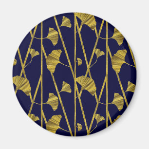 Íman ginkgo dourado