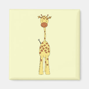 Íman Girafa bonito alto. Animal dos desenhos animados