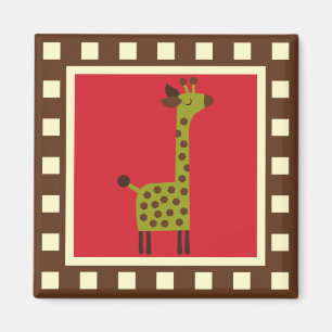 Íman Girafa bonito dos animais